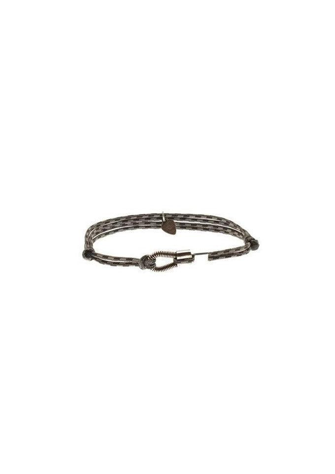  Bracelet "Me" Corde De Basse & Cordon Mix Gris Clair