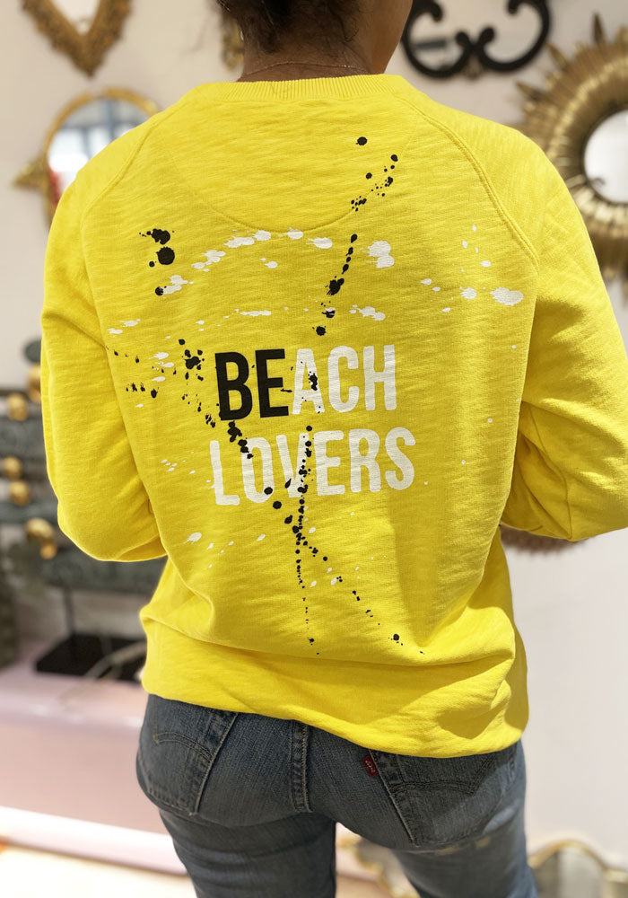 Sweatshirt Crew Neck Beach Lovers
