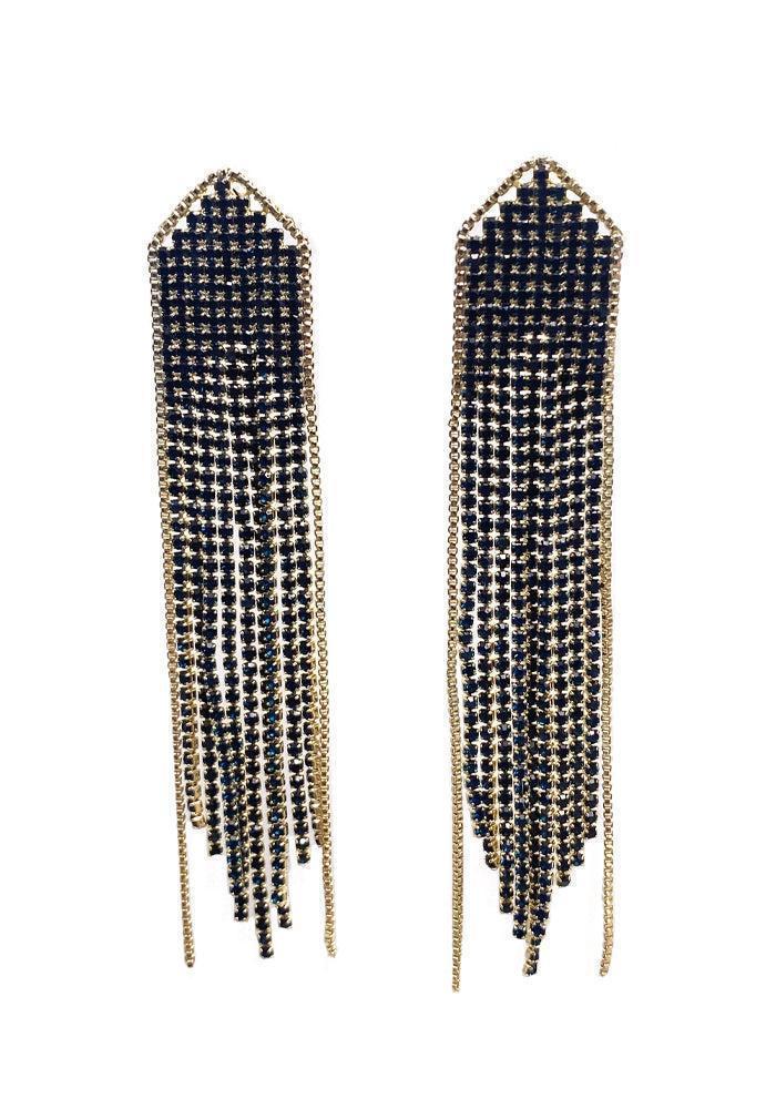 Boucles D'Oreilles Madison Noir Et Doré - Maison Baïka