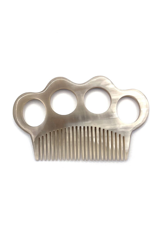 American Knuckles Mustache Comb In Horn