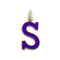 Purple Nano Letter S Initial Pendant