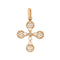 Beaded Lace Cross Pendant Rose Gold Diamond And Opal Resin