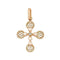 Beaded Lace Cross Pendant Rose Gold Diamond And Opal Resin