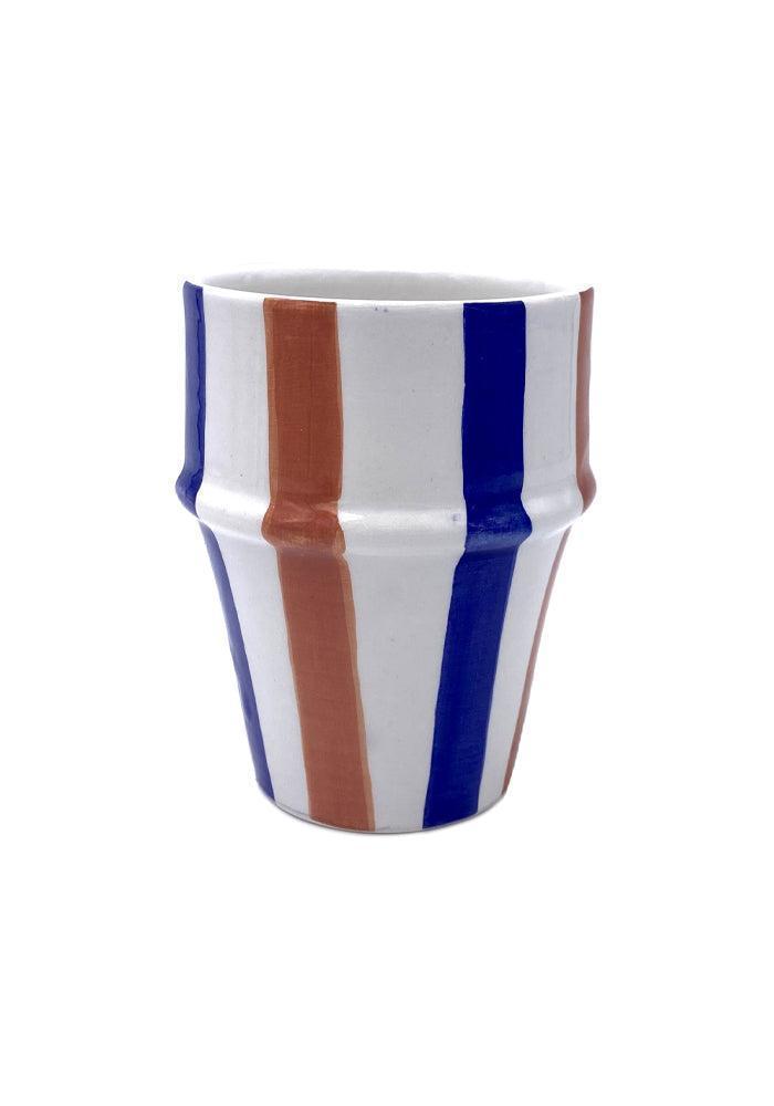 Tasse Beldi Ourika Grand Modèle Bleu Et Doré - Blush Sélection